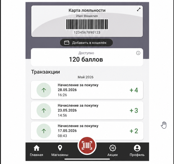 Loyalty Card System — screenshot 2